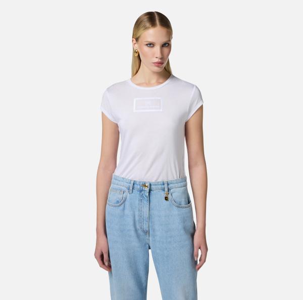 Elisabetta Franchi T-shirt En Jersey Avec Broderie