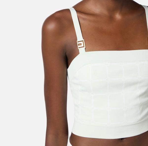 Elisabetta Franchi Top En Jacquard Avec Logo