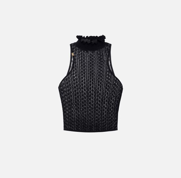 elisabetta franchi Top en point dentelle