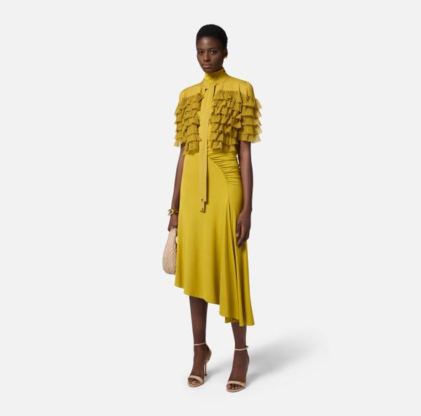 Elisabetta Franchi Top En Tricot Avec Ruches