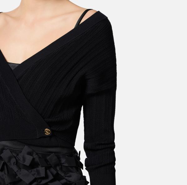 Elisabetta Franchi Top En Tricot Côtelé