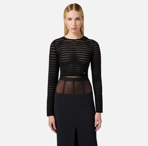 Elisabetta Franchi Top En Tricot Perforé