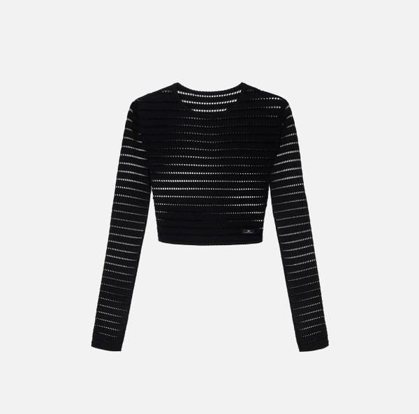 elisabetta franchi Top en tricot perforé
