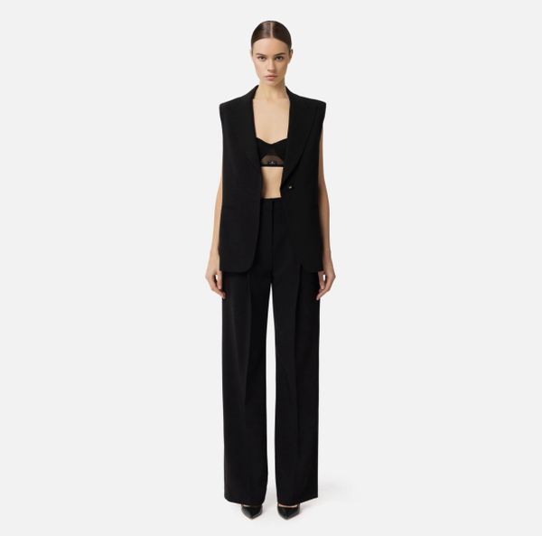 Elisabetta Franchi Top En Tulle Extensible