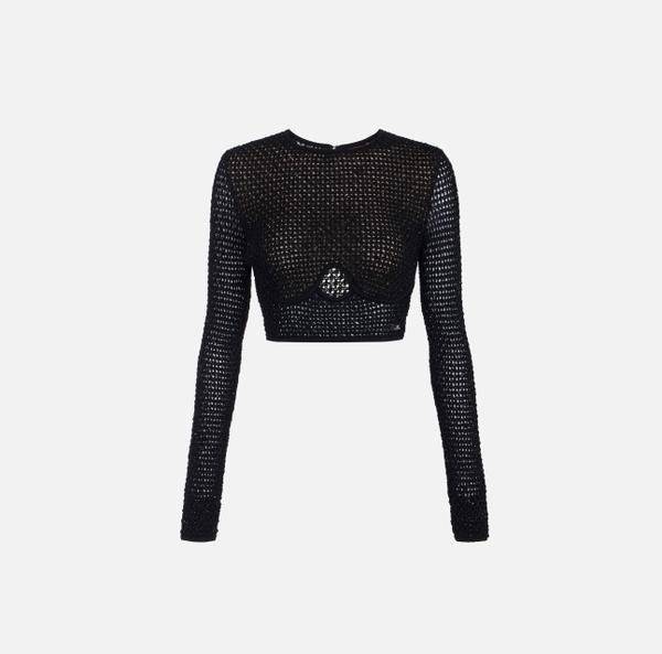 elisabetta franchi Top en tulle