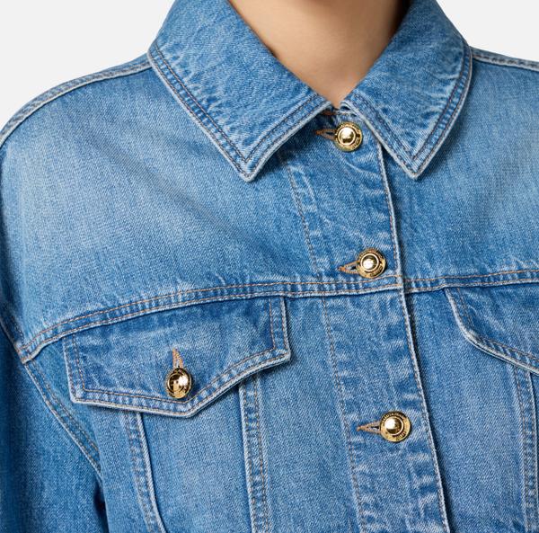 Elisabetta Franchi Veste Courte Over En Denim