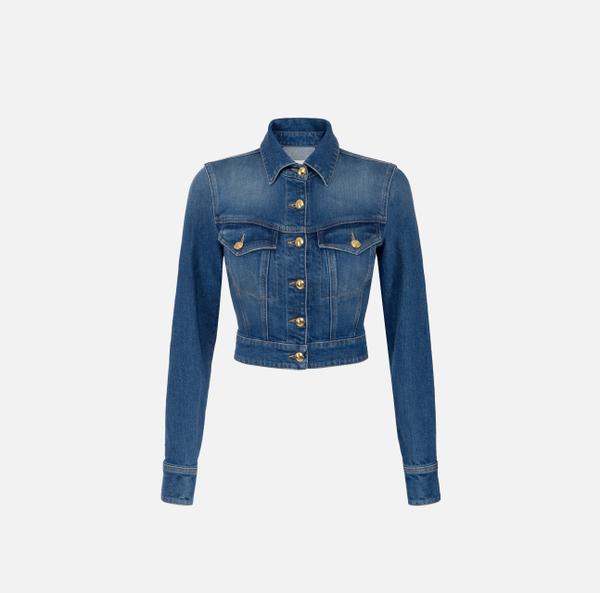elisabetta franchi Veste cropped en denim elisabetta franchi Veste cropped en denim