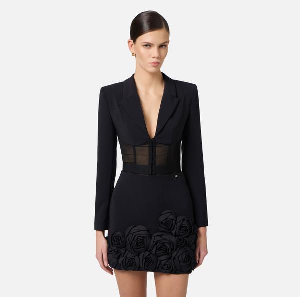 Elisabetta Franchi Veste En Crêpe Et Tulle