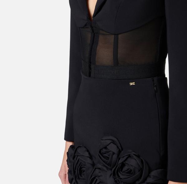 Elisabetta Franchi Veste En Crêpe Et Tulle