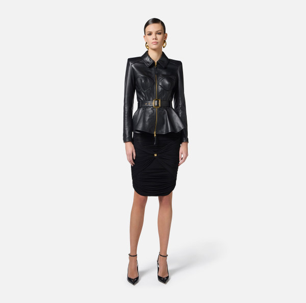 Elisabetta Franchi Veste En Cuir Nappa