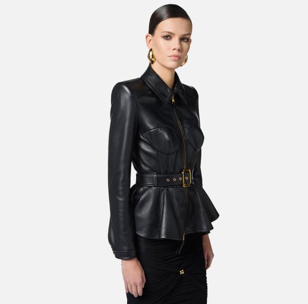 Elisabetta Franchi Veste En Cuir Nappa