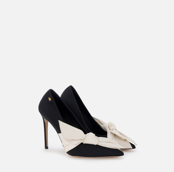 Elisabetta Franchi Escarpins En Gros-grain Avec Maxi Nœud