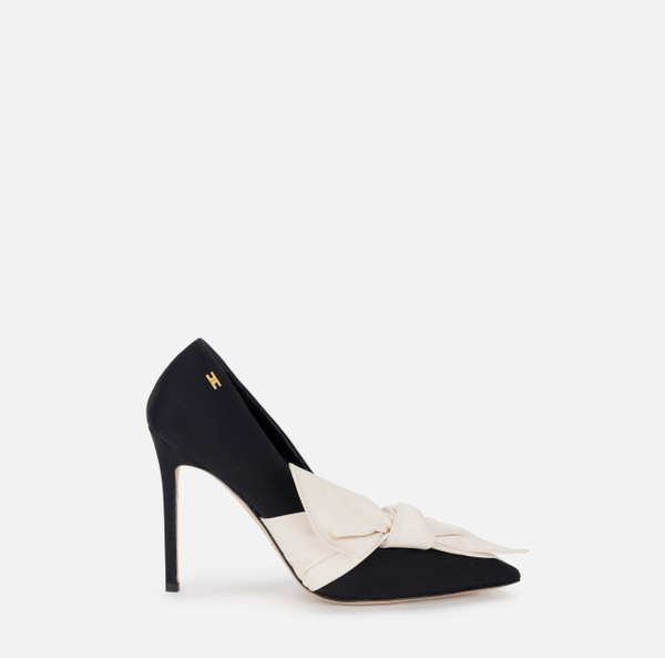 elisabetta franchi Escarpins en gros-grain avec maxi nœud