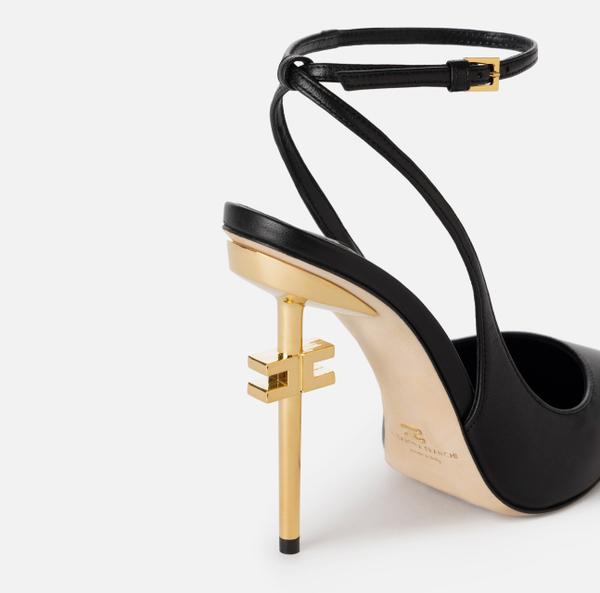 Elisabetta Franchi Escarpins Slingback En Cuir Nappa Avec Lanière
