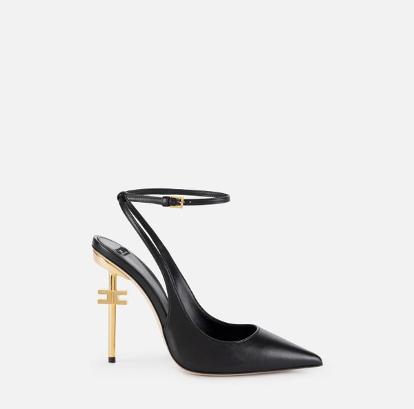 elisabetta franchi Escarpins slingback en cuir nappa avec lanière