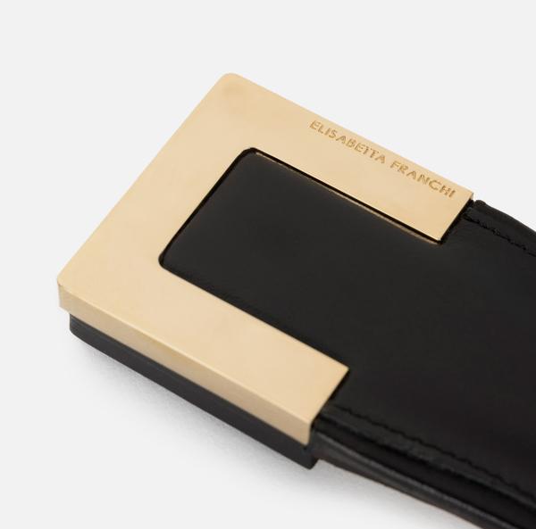 Elisabetta Franchi Escarpins Slingback Plats En Cuir Nappa