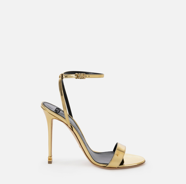 elisabetta franchi Étoile sandalen van metallic stof