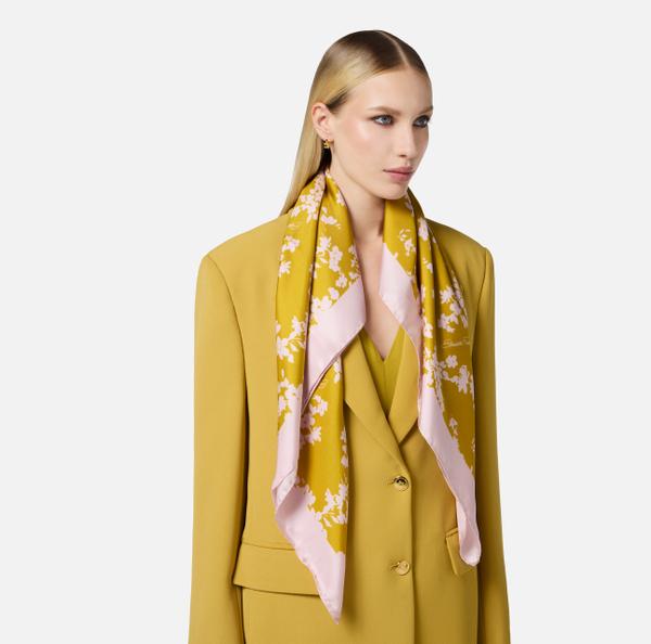 Elisabetta Franchi Foulard En Twill De Soie Avec Imprimé