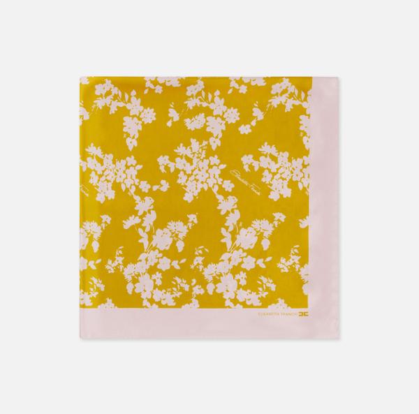 elisabetta franchi Foulard en twill de soie avec imprimé
