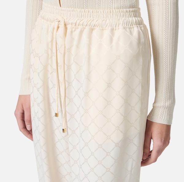 Elisabetta Franchi Jogger En Satin Avec Losange Jacquard