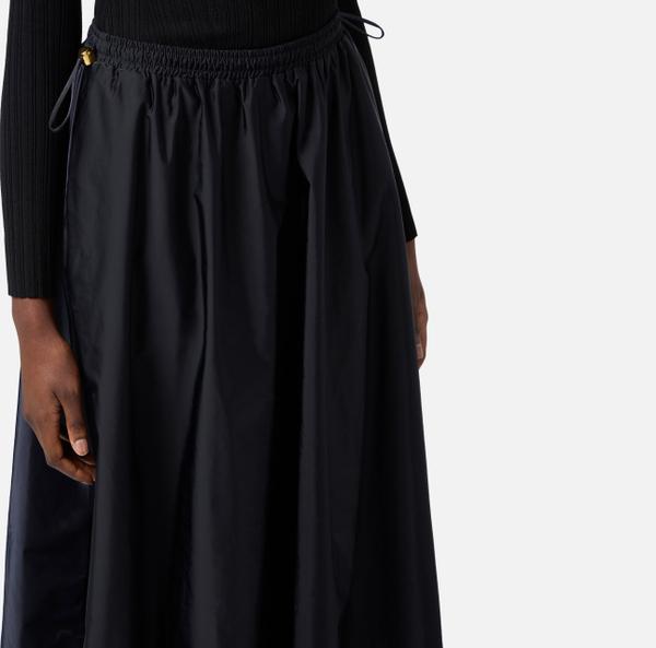 Elisabetta Franchi Jupe Corolle En Voile Technique Avec Coulisse