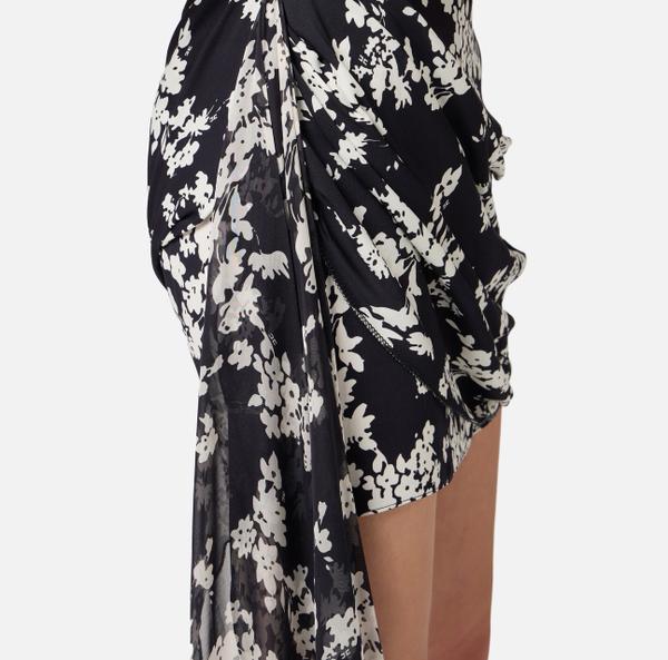 Elisabetta Franchi Jupe En Georgette Imprimée Avec Ceinture à Nouer