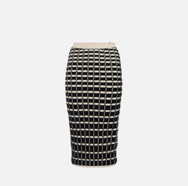 elisabetta franchi Jupe en viscose avec micro-ruches