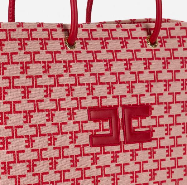 Elisabetta Franchi Madame Sac Shopper Monogram Avec Logo