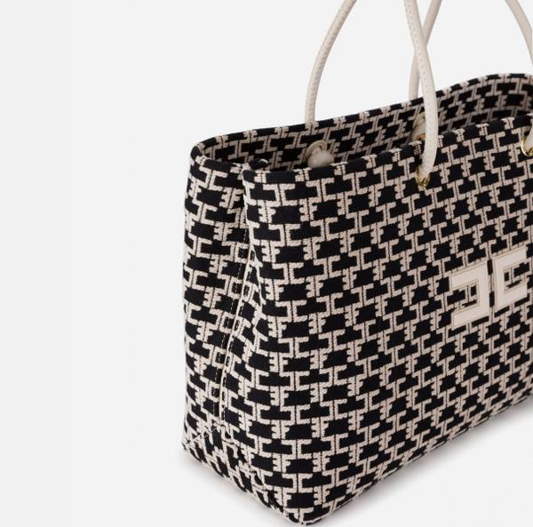 Elisabetta Franchi Madame Sac Shopper Monogram Avec Logo