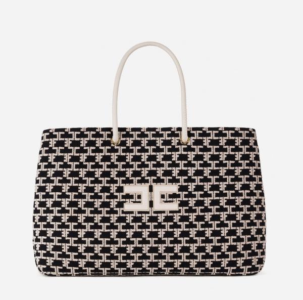 elisabetta franchi Madame Sac Shopper Monogram Avec Logo
