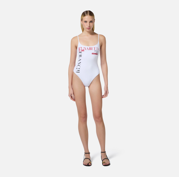 Elisabetta Franchi Maillot De Bain Avec Imprimé Logo Et Lettrage