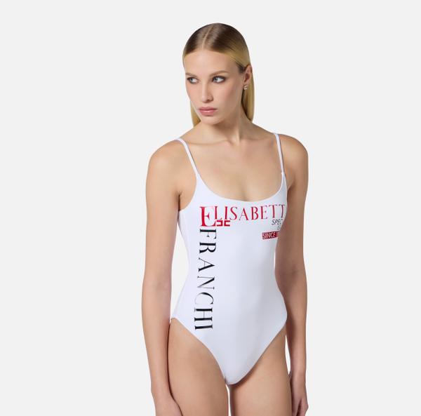 Elisabetta Franchi Maillot De Bain Avec Imprimé Logo Et Lettrage
