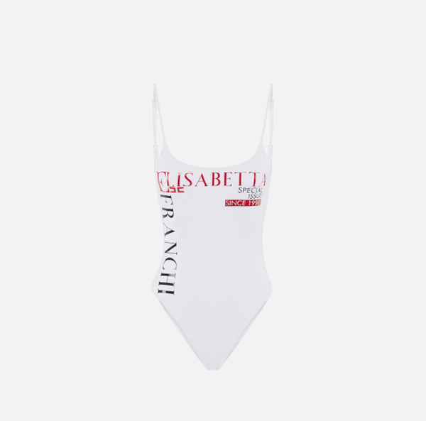 elisabetta franchi Maillot de bain avec imprimé logo et lettrage