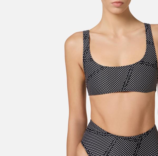 Elisabetta Franchi Maillot De Bain Deux Pièces Avec Imprimé Pois Et Rubans