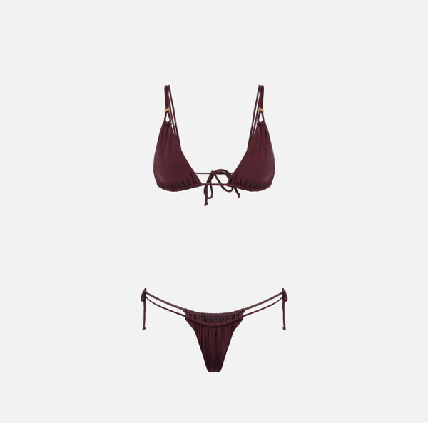 elisabetta franchi Maillot de bain deux pièces avec lacets et logo