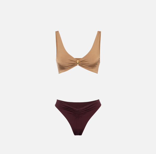 elisabetta franchi Maillot de bain deux pièces bicolore