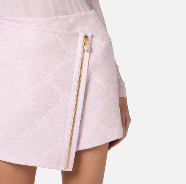 Elisabetta Franchi Mini-jupe Portefeuille En Raphia
