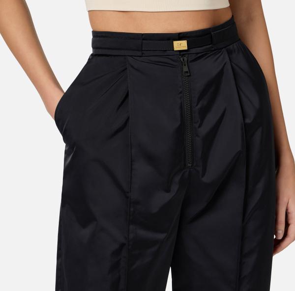 Elisabetta Franchi Pantalon Boyfriend En Voile Technique Avec Ceinture