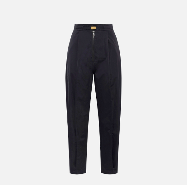 elisabetta franchi Pantalon boyfriend en voile technique avec ceinture