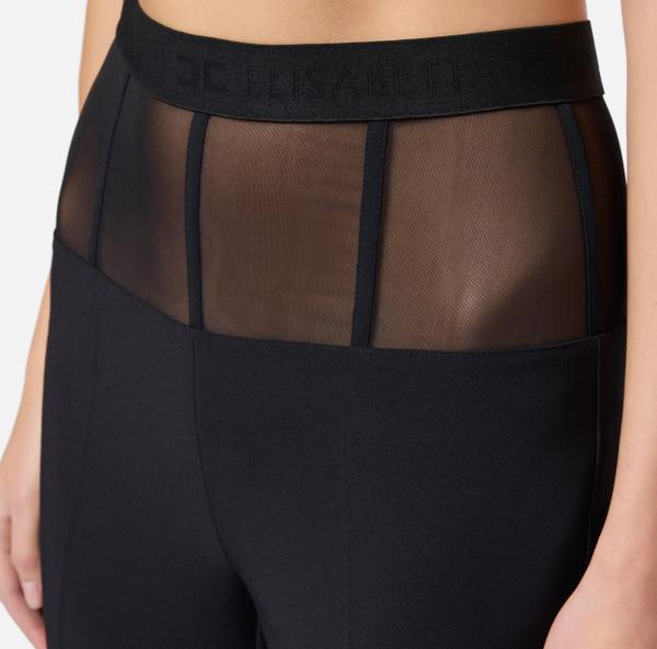 Elisabetta Franchi Pantalon En Crêpe Avec Basque En Tulle