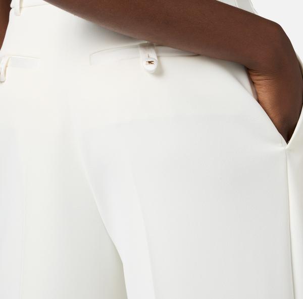 Elisabetta Franchi Pantalon En Crêpe Avec Détails En Satin