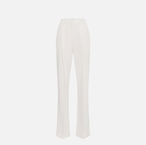 elisabetta franchi Pantalon en crêpe avec détails en satin