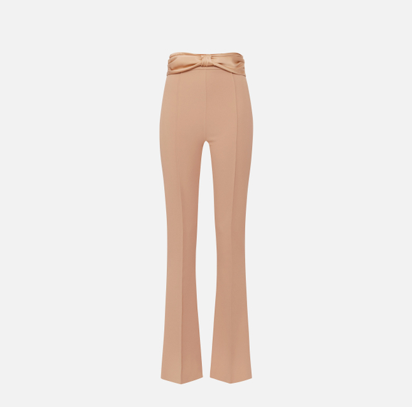 elisabetta franchi Pantalon en crêpe avec nœud en satin