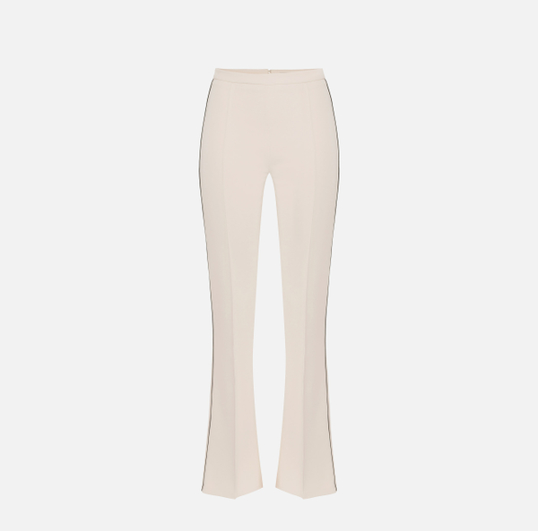 elisabetta franchi Pantalon en crêpe avec piping contrasté