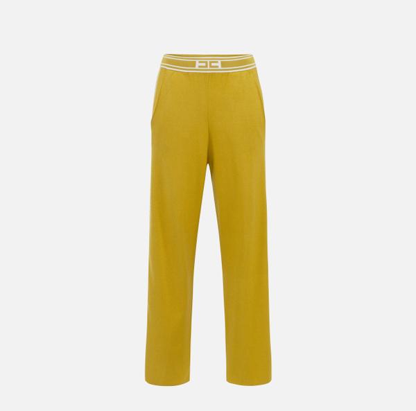 elisabetta franchi Pantalon en viscose avec bandes contrastées