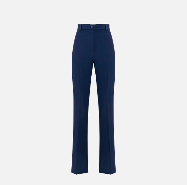 elisabetta franchi Pantalon smoking en crêpe avec bandes en satin