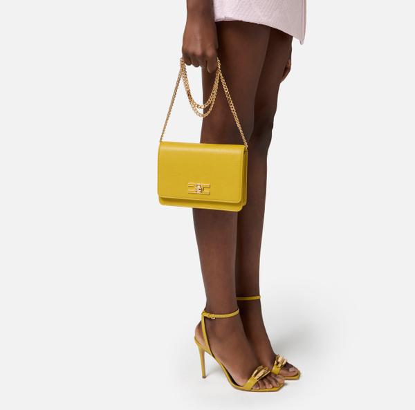 Elisabetta Franchi Petit Sac à Bandoulière Avec Plaque Logo