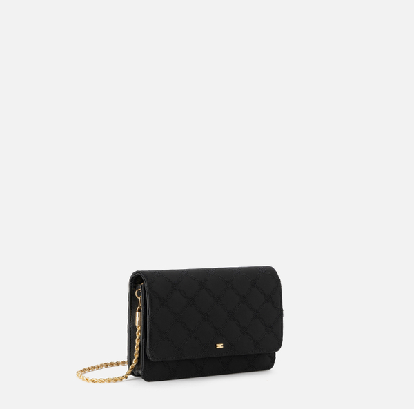 Elisabetta Franchi Petit Sac à Bandoulière En Satin Brodé