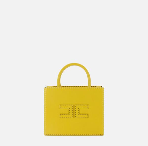 elisabetta franchi Petit sac fourre-tout avec surpiqûres contrastées