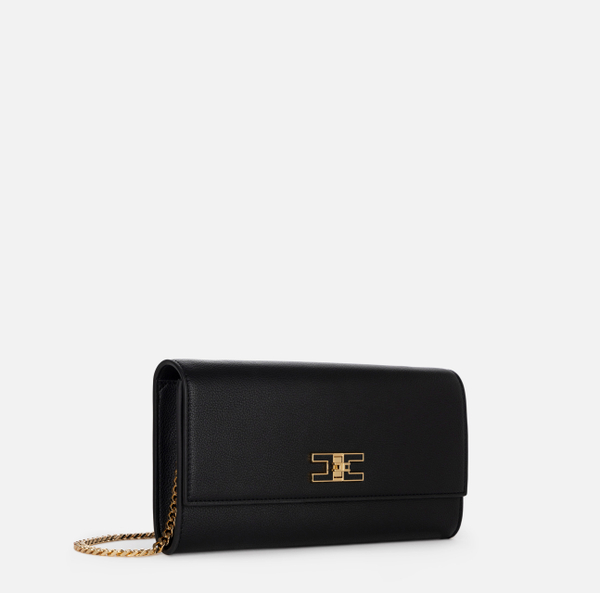 Elisabetta Franchi Pochette Avec Bandoulière Et Plaque Logo